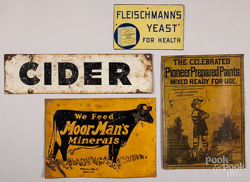 Group of miscellaneous advertising signs