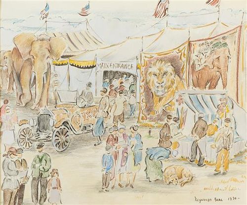 Reynolds Beal, (American, 1867-1951), Circus Scene