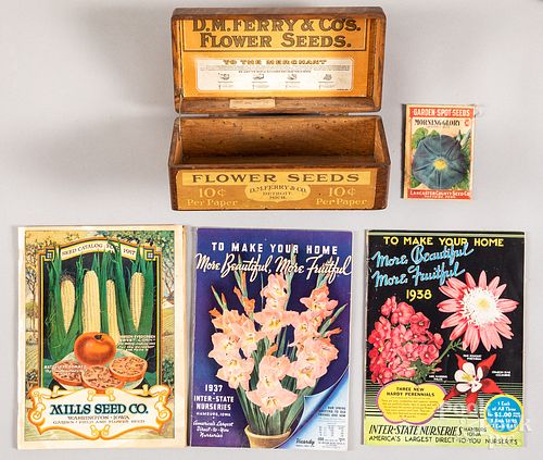 D. M. Ferry & Co. oak seed box