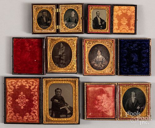 Group of tin type, ambrotype and daguerreotypes