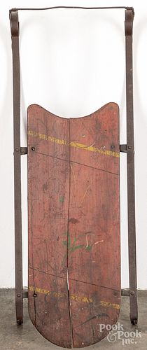 Child's painted sled, 19th c.