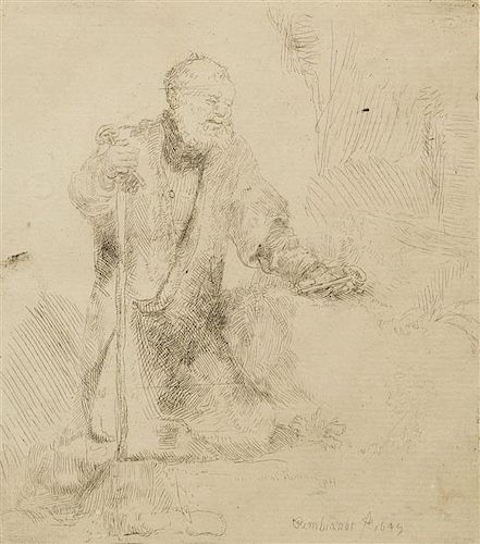 Rembrandt van Rijn, (Dutch, 1606-1669), St. Peter in Penitence, 1645