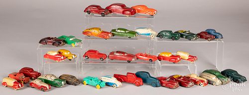 Collection of thirty-five hard rubber toy cars