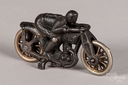 Hubley cast iron Speed racer motorcycle