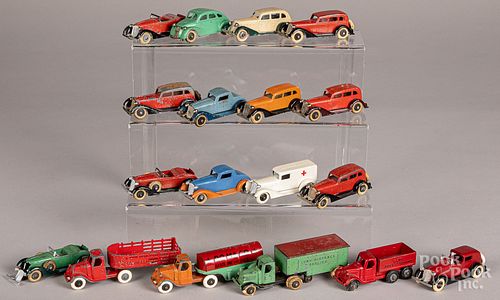 Large group of Tootsietoy diecast cars
