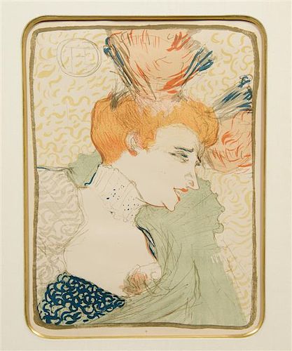 * Henri de Toulouse-Lautrec, (French, 1864-1901), Mademoiselle Marcelle Lender, en buste, 1895