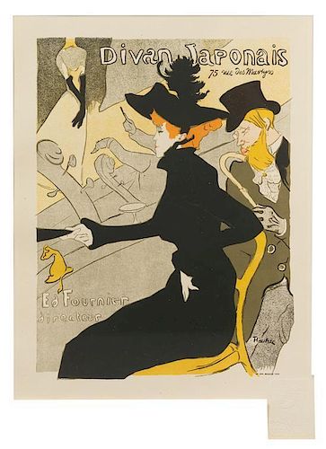 * Henri de Toulouse-Lautrec, (French, 1864-1901), Divan Japonais (plate 2 from Les maitres de l'affiche)