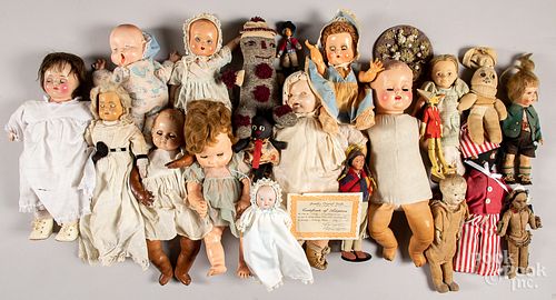 Large group of miscellaneous dolls