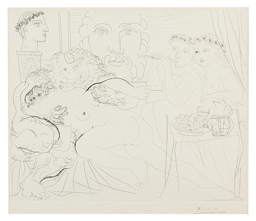 * Pablo Picasso, (Spanish, 1881-1973), Minotaure caressant une Femme (plate 84 from La Suite Vollard)
