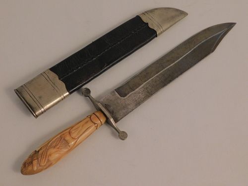 ANTIQUE BOWIE KNIFE - MARKS & REES 