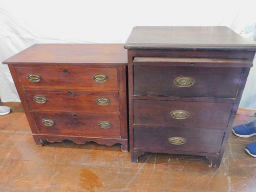 2 SMALL ANTIQUE CHESTS 
