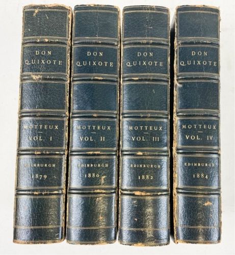 4 Volumes Don Quixote Motteux Translation 1800s