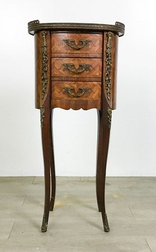French Louis XVI Marquetry Side Table
