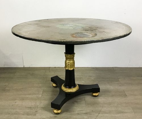 Gilt Round Regency Style Table