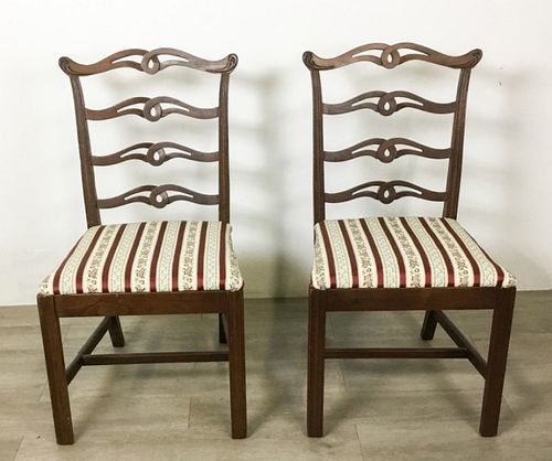 Pair of Ribbon Back Dining Chairs