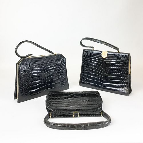 3 French Alligator Handbags