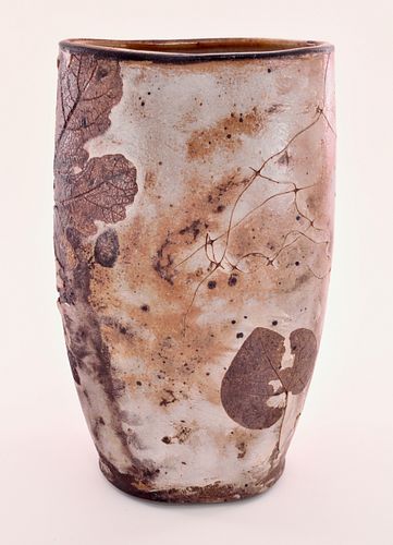Loren Scherbak, Fig and Redbud Oval Vase