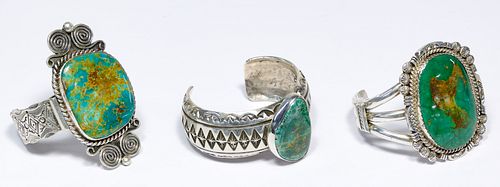 Native American Navajo Sterling Silver Bracelet Assortment