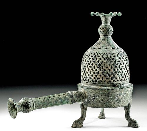 12th C. Medieval Afghan Bronze Incense Burner