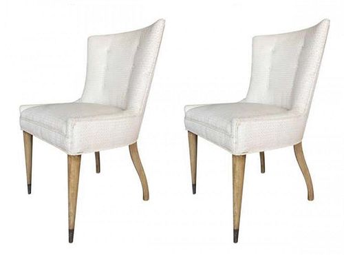 Pair of Vintage Chairs with Sculptural Lines