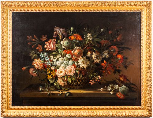 Jean-Baptiste Monnoyer Still Life Oil on Canvas