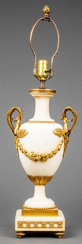 Bazart Louis XV Style Gilt Bronze And Marble Lamp