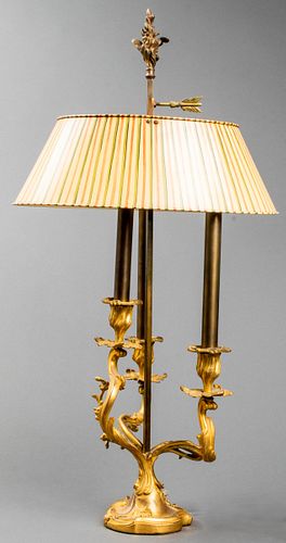 Louis XV Style Rococo Striped Bouillotte Lamp