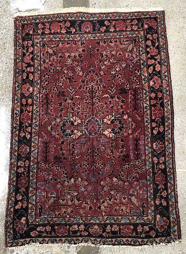 Persian Floral Rug, 3' 9" x 2' 7"