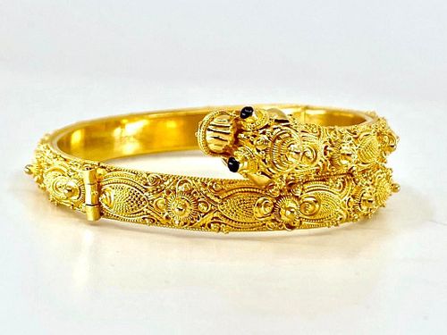 South East Asian High Karat Gold Dragon Bracelet