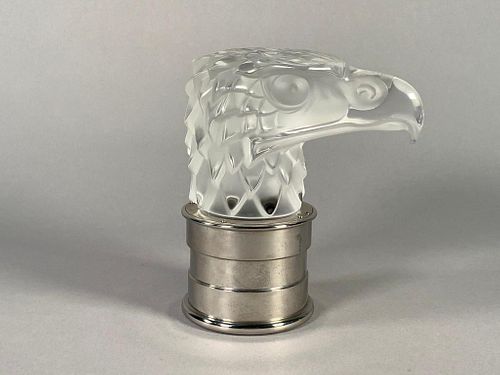 Lalique "Tete d'Aigle "Molded and Frosted Glass Mascot
