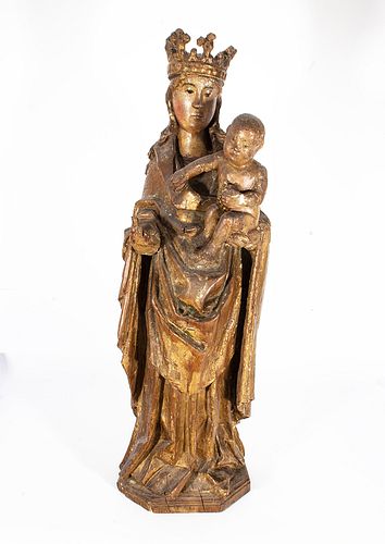 Escuela española de la segunda mitad del siglo XV. "Virgen con Niño".