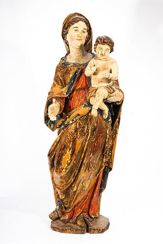 Escuela española del siglo XVI. "Virgen con Niño".