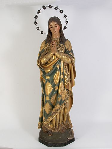 Escuela española del siglo XIX. "Virgen Inmaculada".