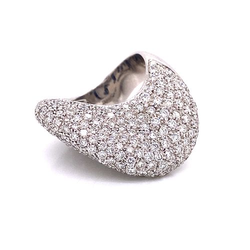 18K Diamond Abstract Shape Ring