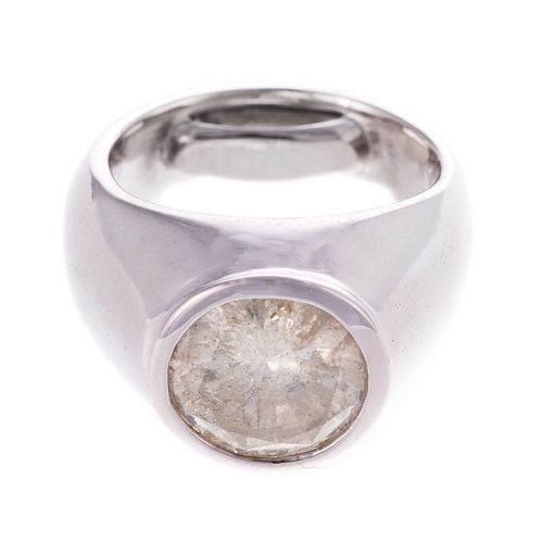 A 5.07 ct Bezel Set Diamond Ring in 14K
