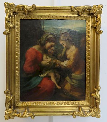 Oil On Canvas, Afr Correggio Italian, 1489- 1534