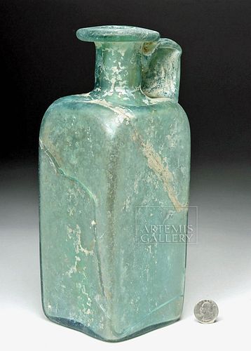 Huge Roman Green Glass Jug - from Cologne