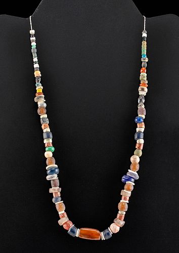 Phoenician Glass, Carnelian, Shell, &  Faience Necklace
