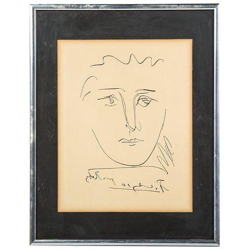 Pablo Picasso."Pour Robie," etching