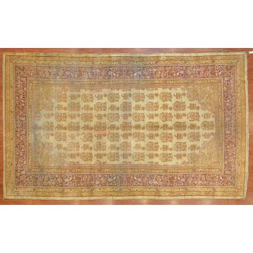 Antique Amritsar Rug, India, 8.10 x 15