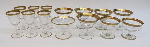 Gold Rim Crystal Ware Glasses