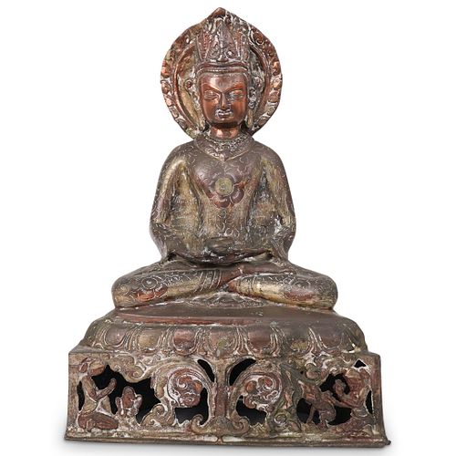 Antique Brass Buddha Statue