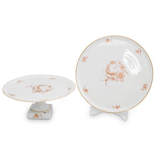 (2 Pc) LEC "Chamart" Limoges Porcelain Set