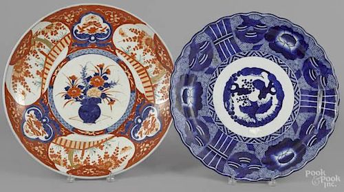Two Japanese Imari chargers, ca. 1900, 18 1/2''