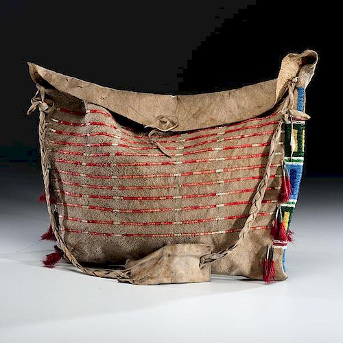 Sioux Beaded Hide Possible Bag from the Collection of Monroe Killy (1910-2010), Minnesota 