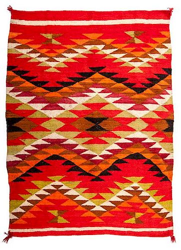 Navajo Transitional Weaving / Rug Deaccessioned from the Hopewell Museum, Hopewell, NJ 
