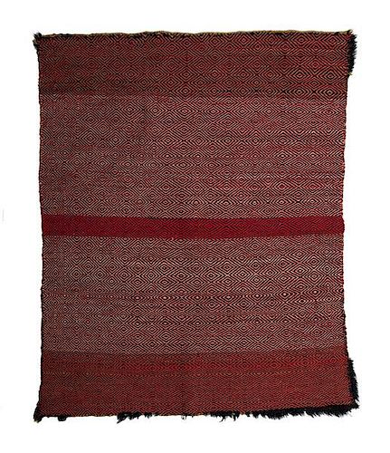 Navajo Germantown Twill Weave Saddle Blanket Deaccessioned from the Hopewell Museum, Hopewell, NJ 