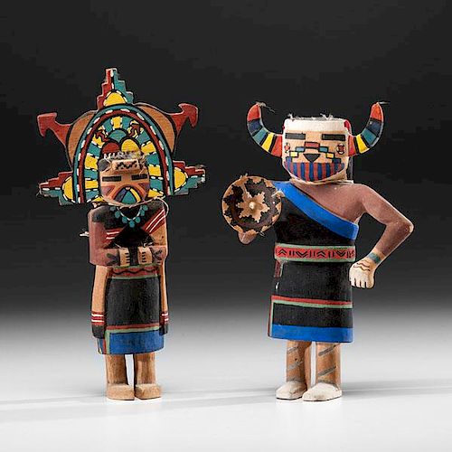Hopi Supai or Konin and Palhik Mana Katsina Dolls from a Dallas Collection 