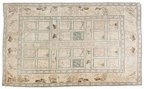 Tabriz garden carpet, ca. 1910, 17'8'' x 12'6''.