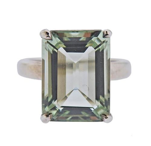 Tiffany &amp; Co Sparklers Silver Prasiolite Ring